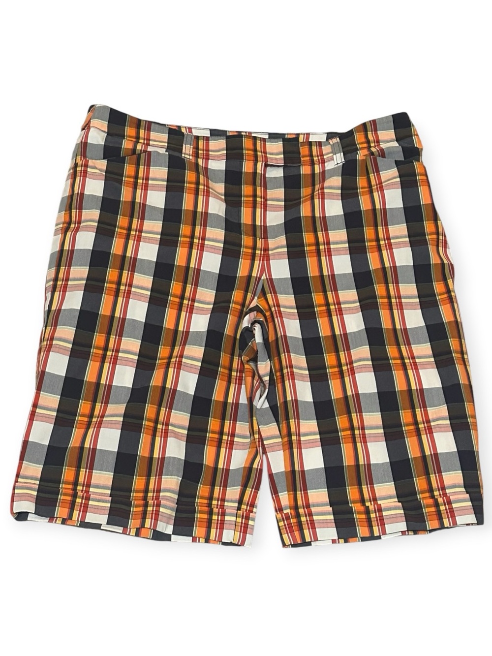 Jones New York Signature Plaid Bermuda Shorts Women’s Size 12 Stretch